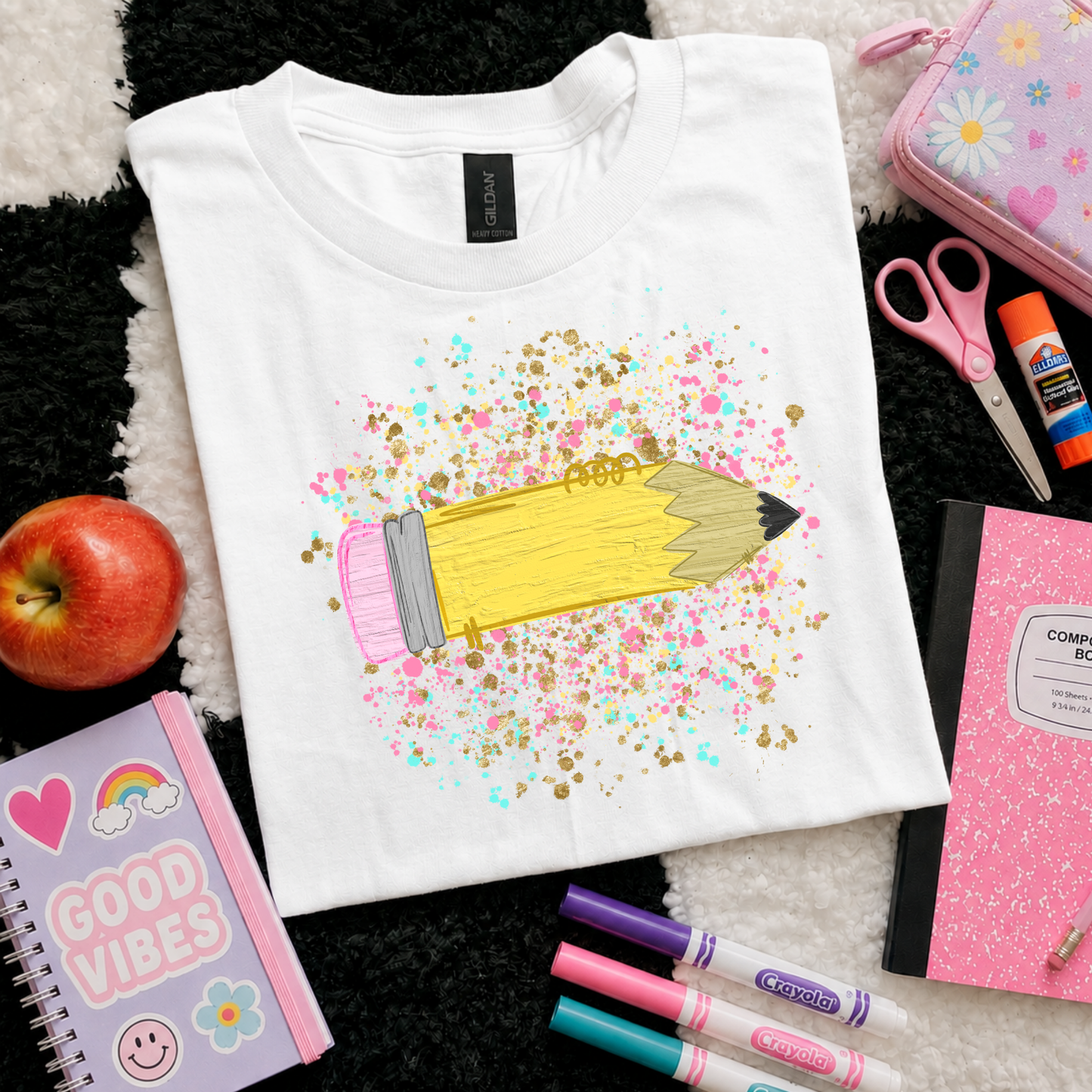 Cute Pencil Back to School Shirt for Girls | Toddler & Youth School Outfit