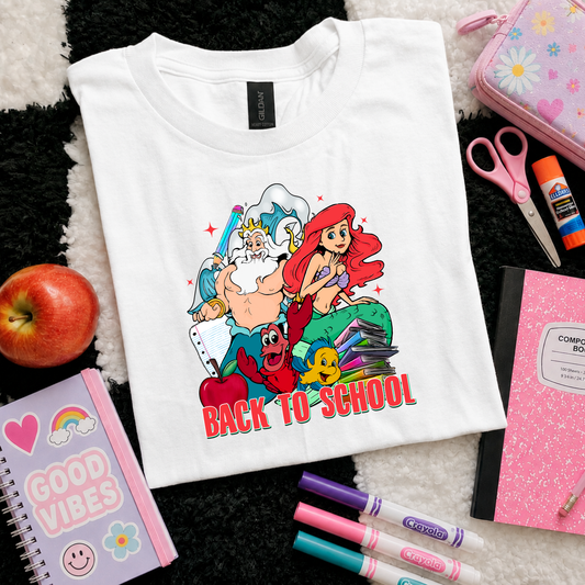 Ariel Mermaid Back to School Shirt for Girls | Toddler & Youth School Outfit