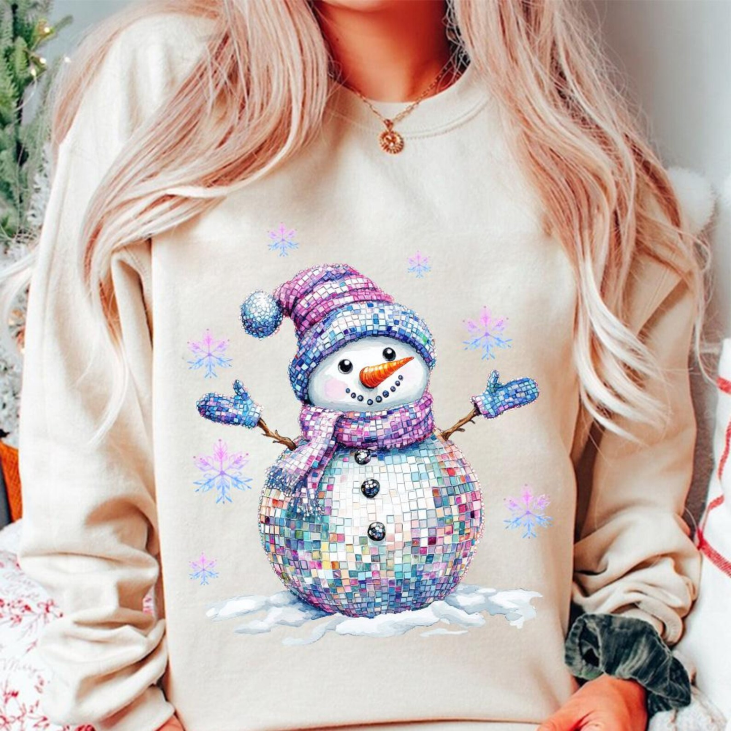 DISCO SNOWMAN SWEATSHIRT