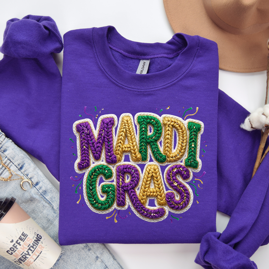 Mardi Gras Sweatshirt for Women | Festive Carnival Crewneck