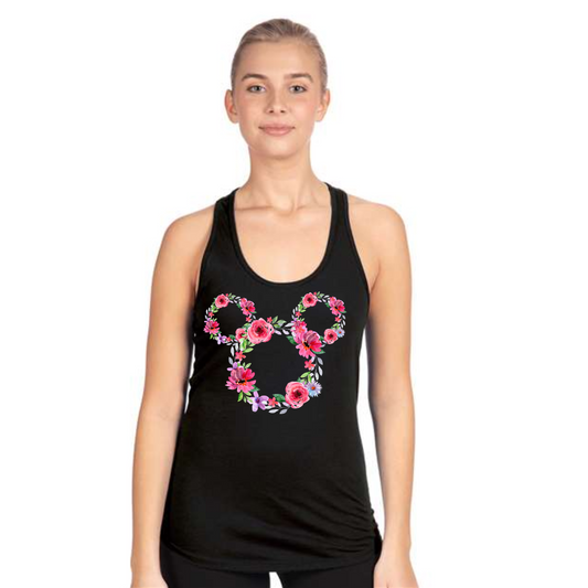 Floral Mouse Shirt or Tank