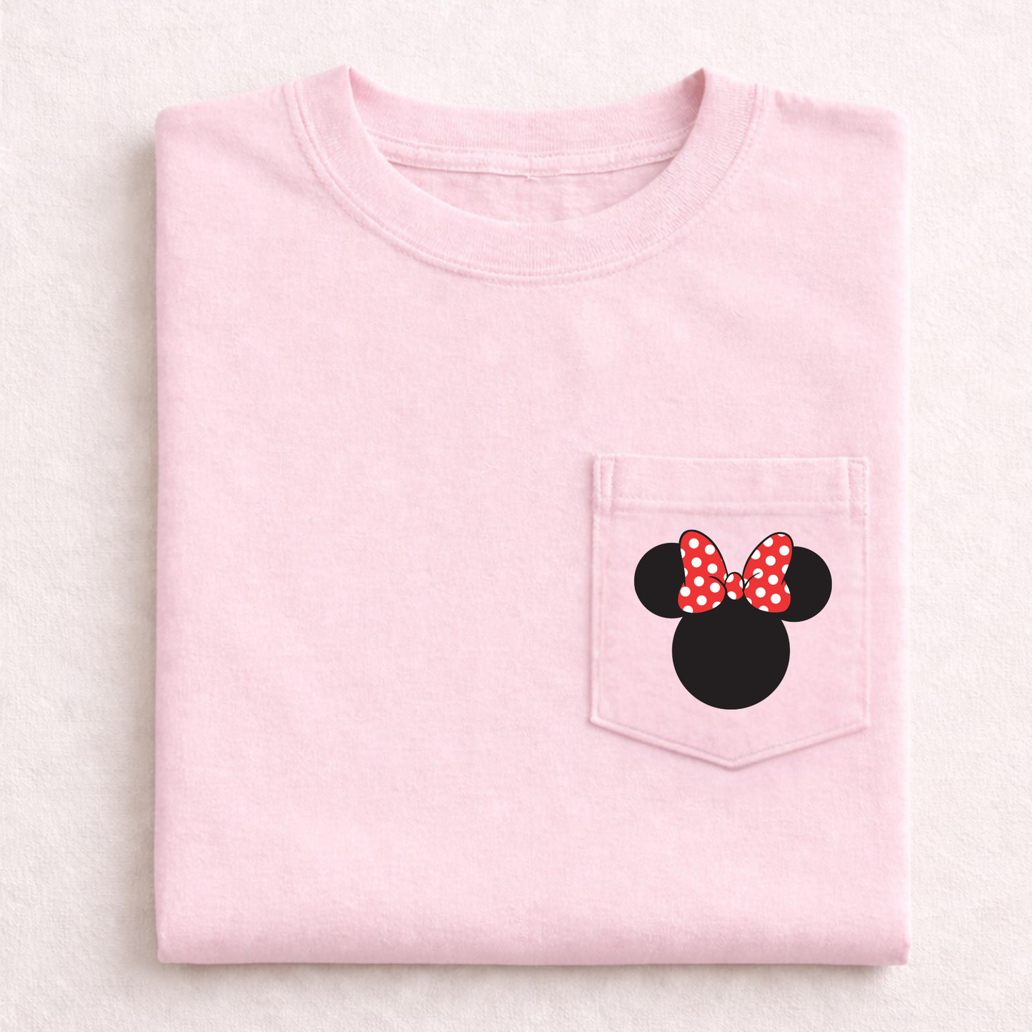 MINNIE RED BOW Comfort Colors Pocket T-Shirt