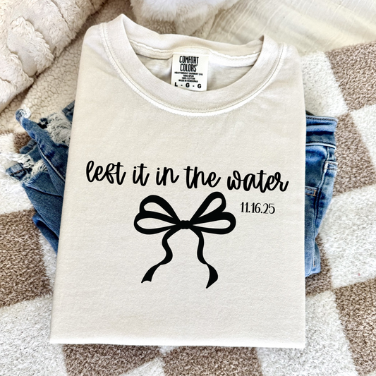 Custom Baptism Shirt – I Left It in the Water – Personalized Baptism Date Comfort Colors Tee – Christian Gift for Baptism Day, Church, or Faith Celebration