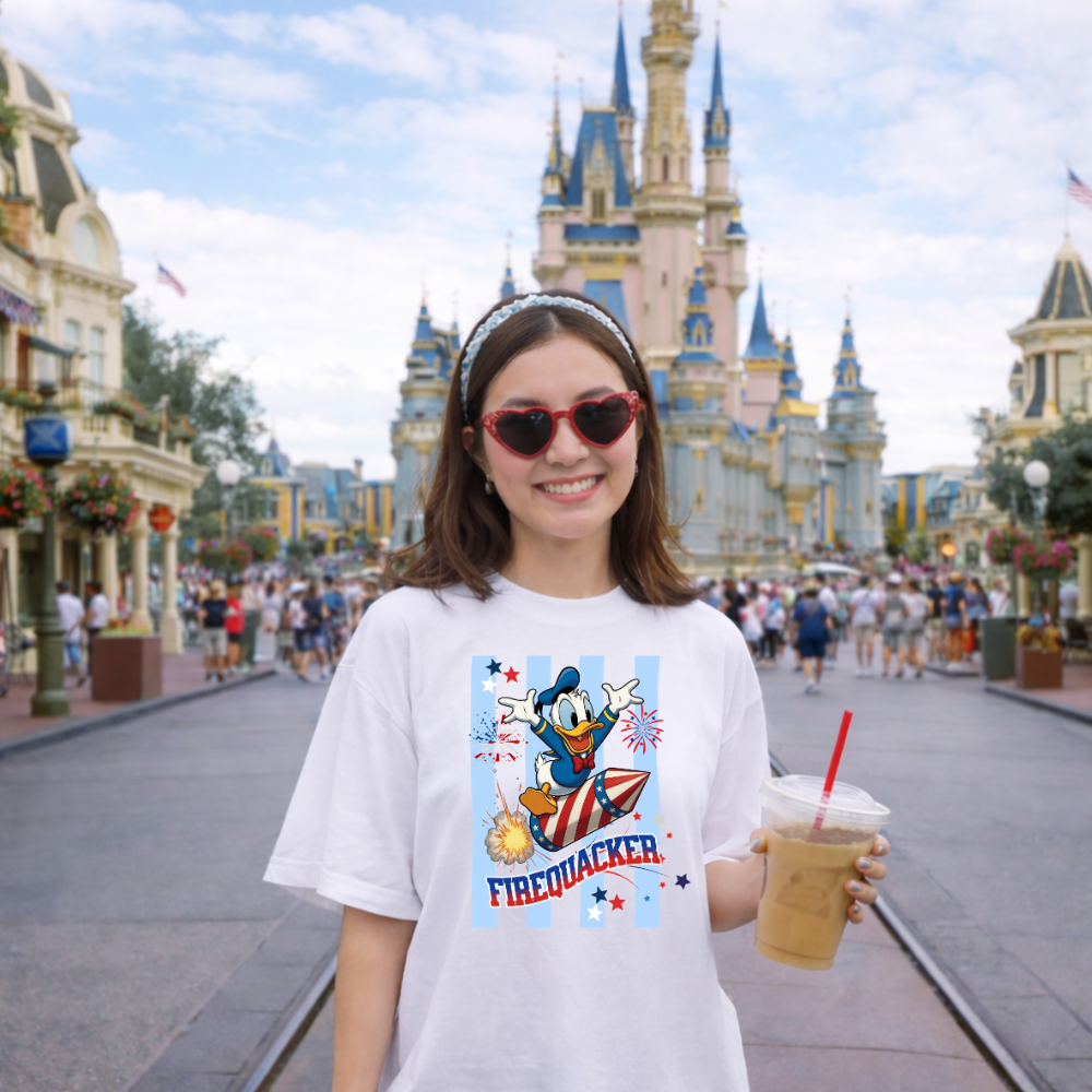 DONALD FIREQUACKER 4TH OF JULY SHIRT Shirt - Bella Canvas