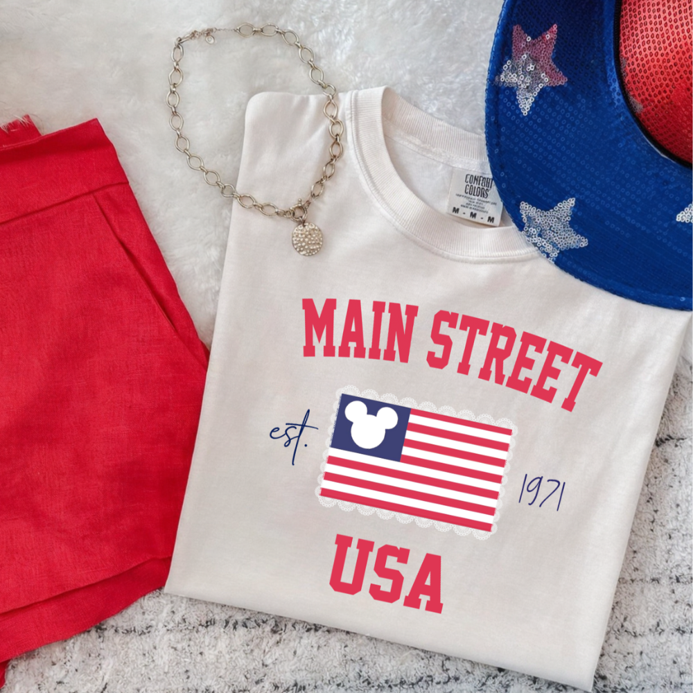 PATRIOTIC MAIN STREET USA Shirt - Bella Canvas