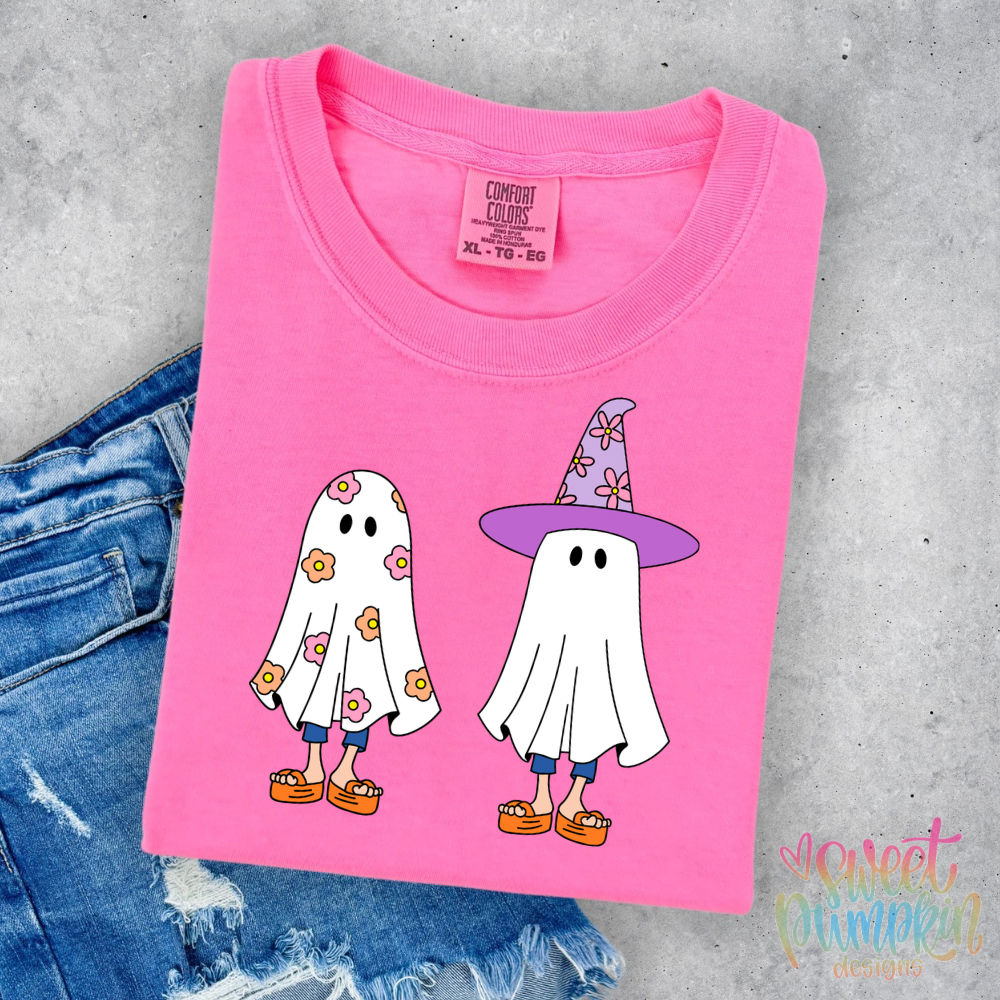 RETRO LIZZIE HALLOWEEN GHOSTS | Magical Theme Park Shirt & Tank | Adult Comfort Colors Tee