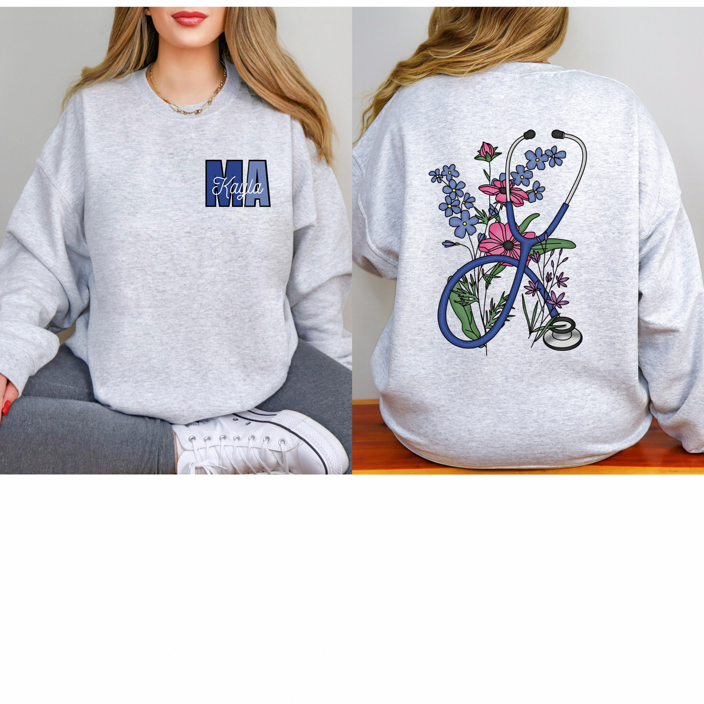 Custom MA crewneck sweatshirt