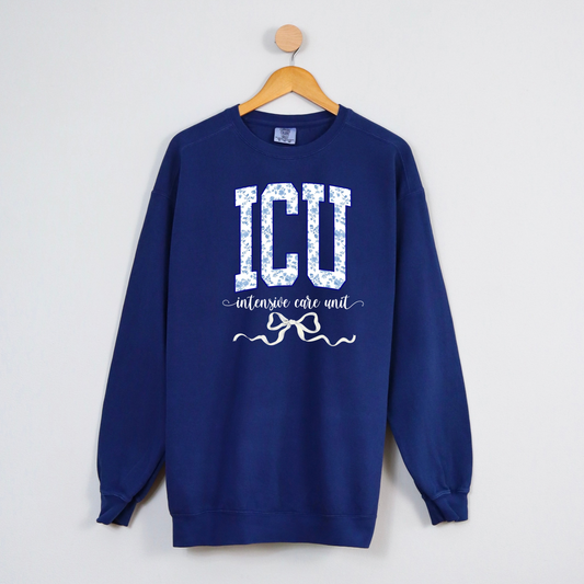 ICU Nurse Sweatshirt | Gildan 18000 Heavy Blend Crewneck | ICU Nurse Gift | Critical Care Nurse Sweatshirt