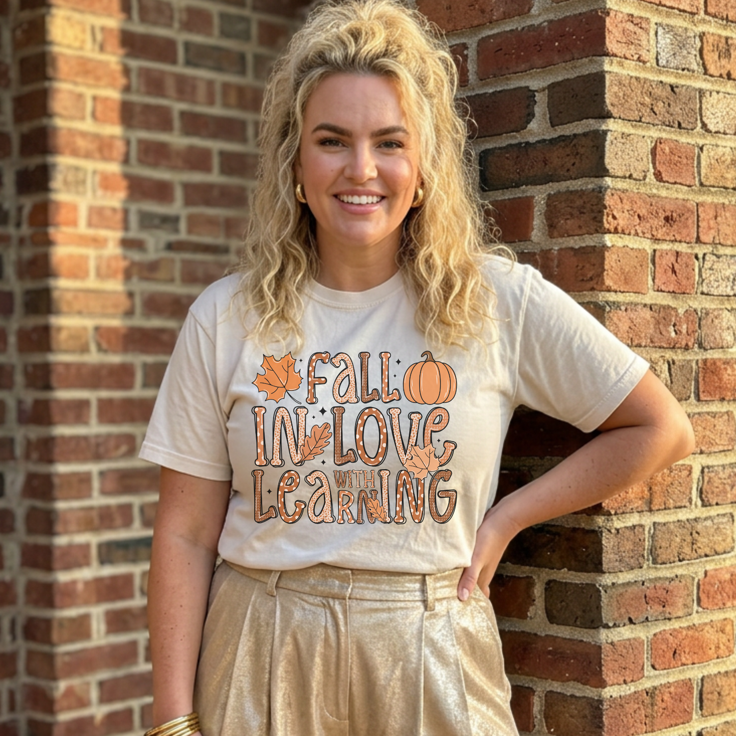Fall Teacher Shirt | Fall in Love With Learning Comfort Colors T-Shirt