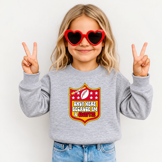 FUNNY 87 FOOTBALL PLAYER CREWNECK SWEATSHIRT FOR TODDLERS & KIDS