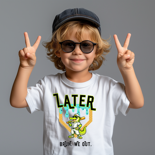 Baseball Drip Later Gator Last Day of School Shirt for Boys | Funny End of School Tee | Kids School Celebration Shirt | Last Day Outfit