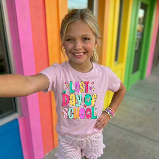 Last Day of School Shirt for Girls | Cute Kids End of School Tee | Summer Break Shirt | Girls Graphic T-Shirt | Last Day Outfit (Copy)
