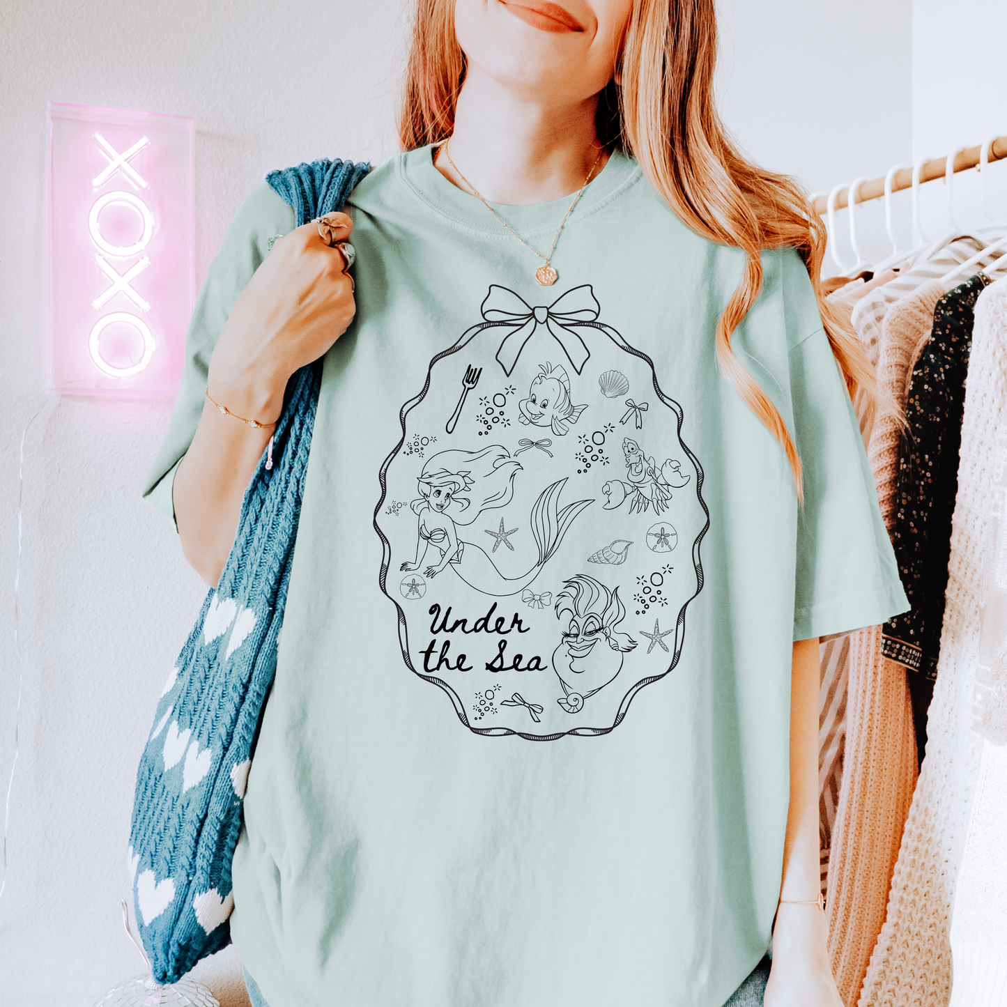 Princess Mermaid Doodle Coquette Collage Shirt