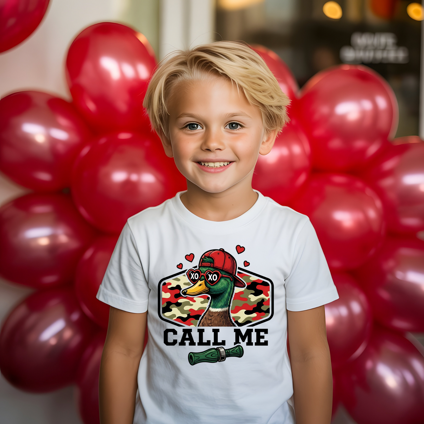 Boy’s “Call Me” Duck T-Shirt Funny Duck Hunting Shirt for Boys | Youth Graphic Tee
