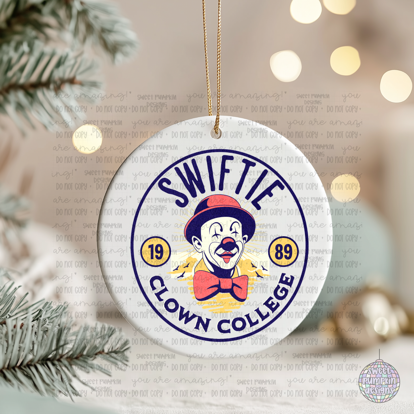 CLOWN COLLEGE CHRISTMAS ORNAMENT