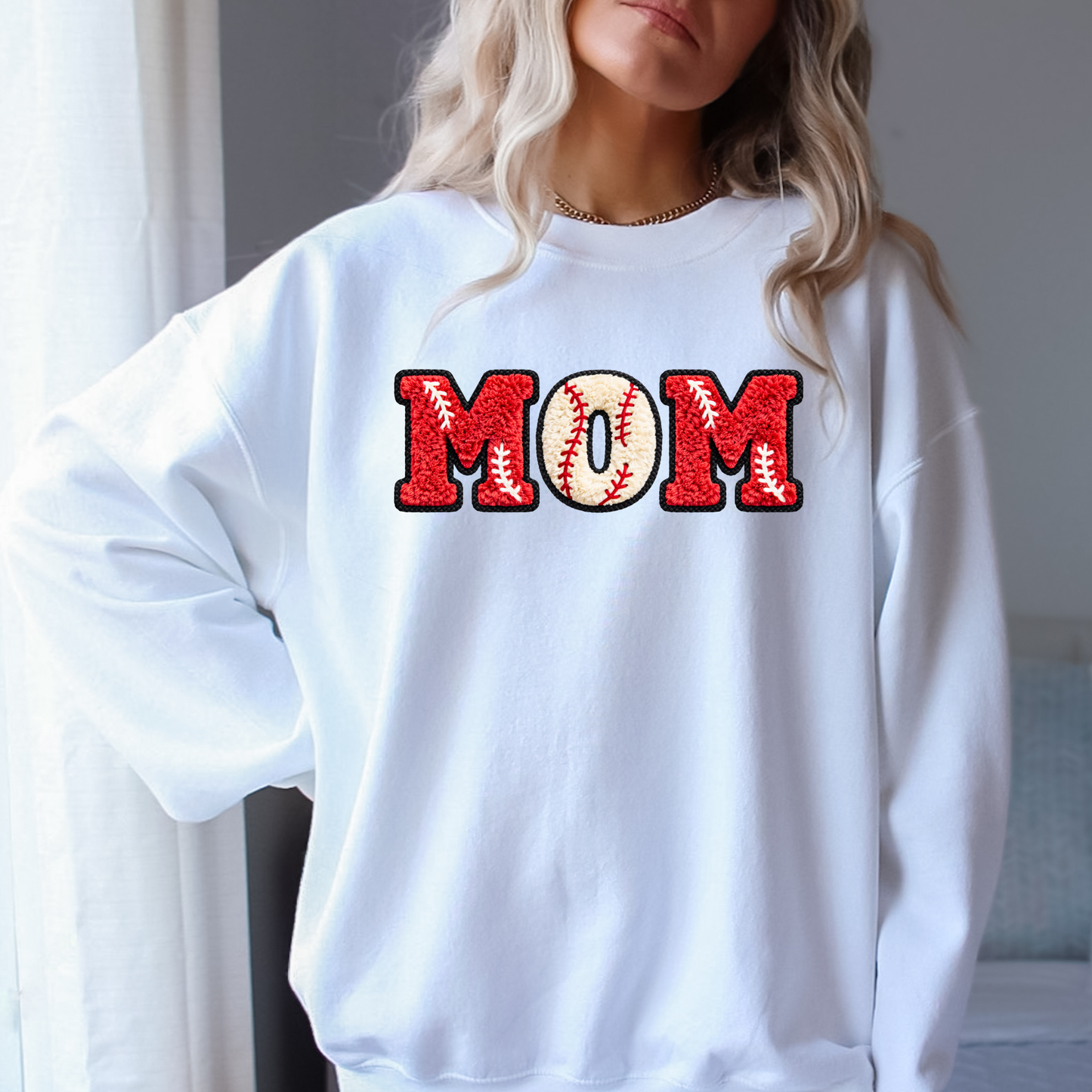 Baseball Mom Sweatshirt – Cute Sports Mom Crewneck, Game Day Mom Gift, Cozy Baseball Season Outfit for Women