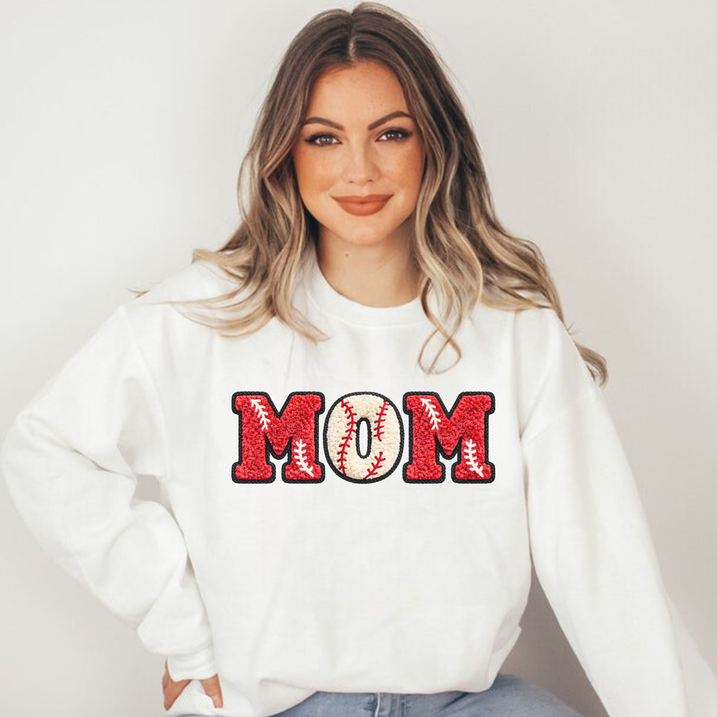 Baseball Mom Sweatshirt – Cute Sports Mom Crewneck, Game Day Mom Gift, Cozy Baseball Season Outfit for Women