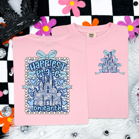 HAPPIEST PLACE ON EARTH | Cute Theme Park Shirt | Vacation Outfit Tee