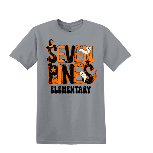 Seven Pines Elementary School Shirt Design 20 - Halloween