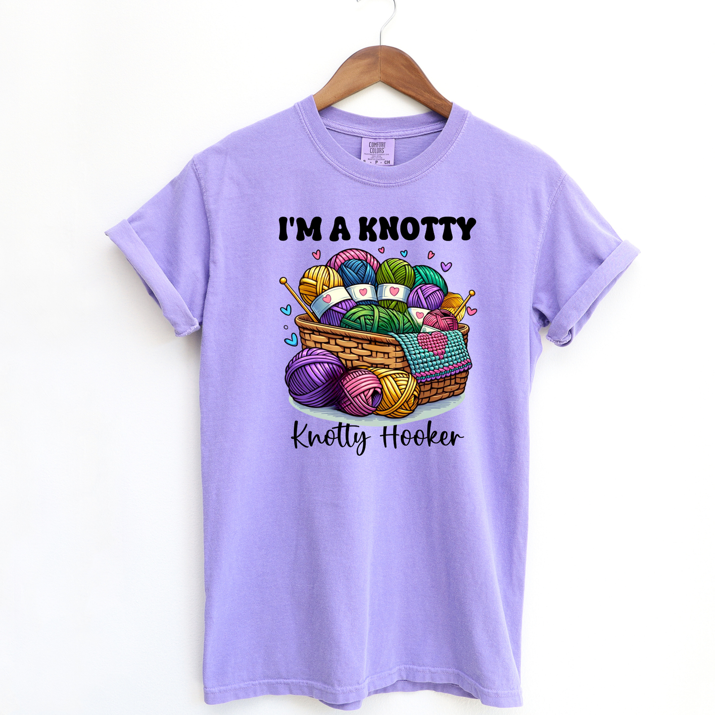 Funny Crochet Shirt for Women | Knotty Knotty Hooker Tee | Crochet Lover Gift