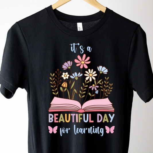 It’s a Beautiful Day for Learning Tee, Comfort Colors Teacher Gift, Cute Classroom Outfit, Teacher Appreciation Gift