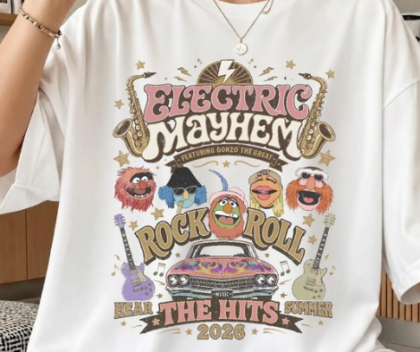 ELECTRIC MAYHEM TANK OR TEE - COMFORT COLORS - MAGICAL PARK DAY VACATION TOP