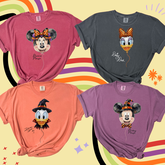 Magical Halloween Balloon Shirt | Magical Theme Park Halloween Party Shirt  | Spooky Season Vacation Shirt for Women