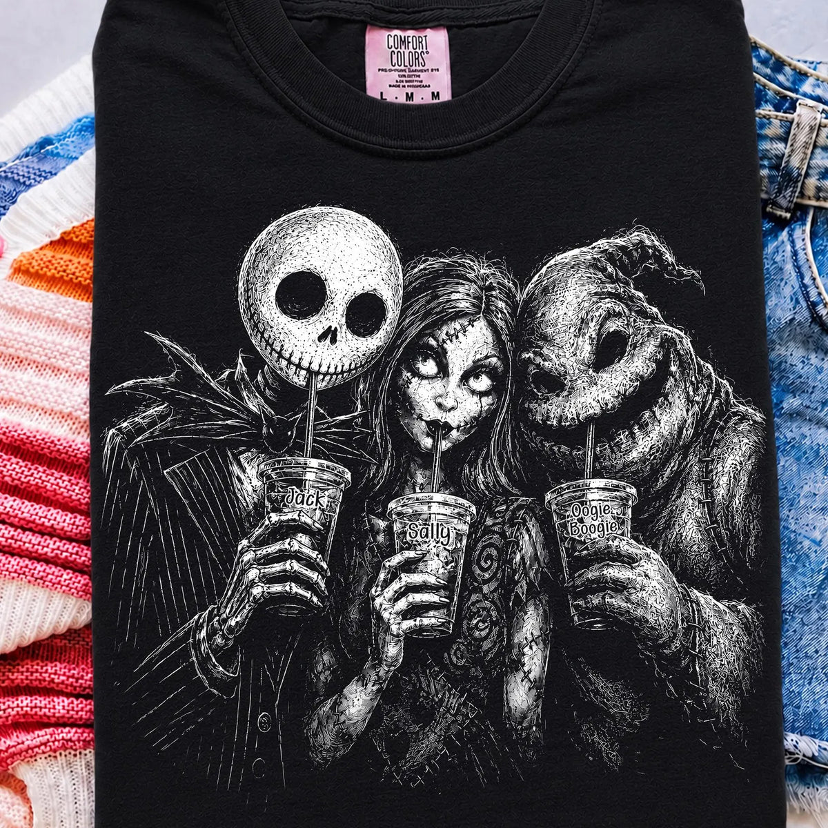 NIGHTMARE TRIO COFFEE HALLOWEEN Shirt | Magical Theme Park Shirt & Tank | Adult Comfort Colors Tee