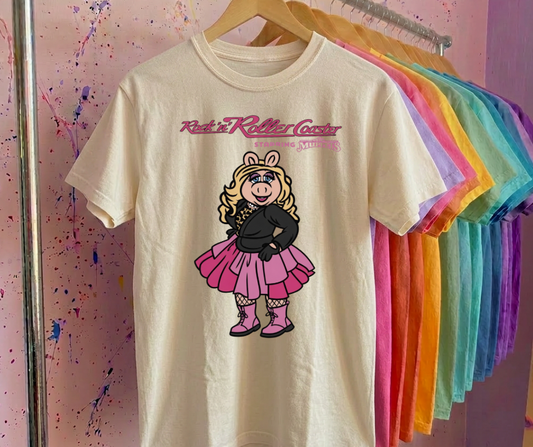 MISS PIG  TANK OR TEE - COMFORT COLORS - MAGICAL PARK DAY VACATION TOP