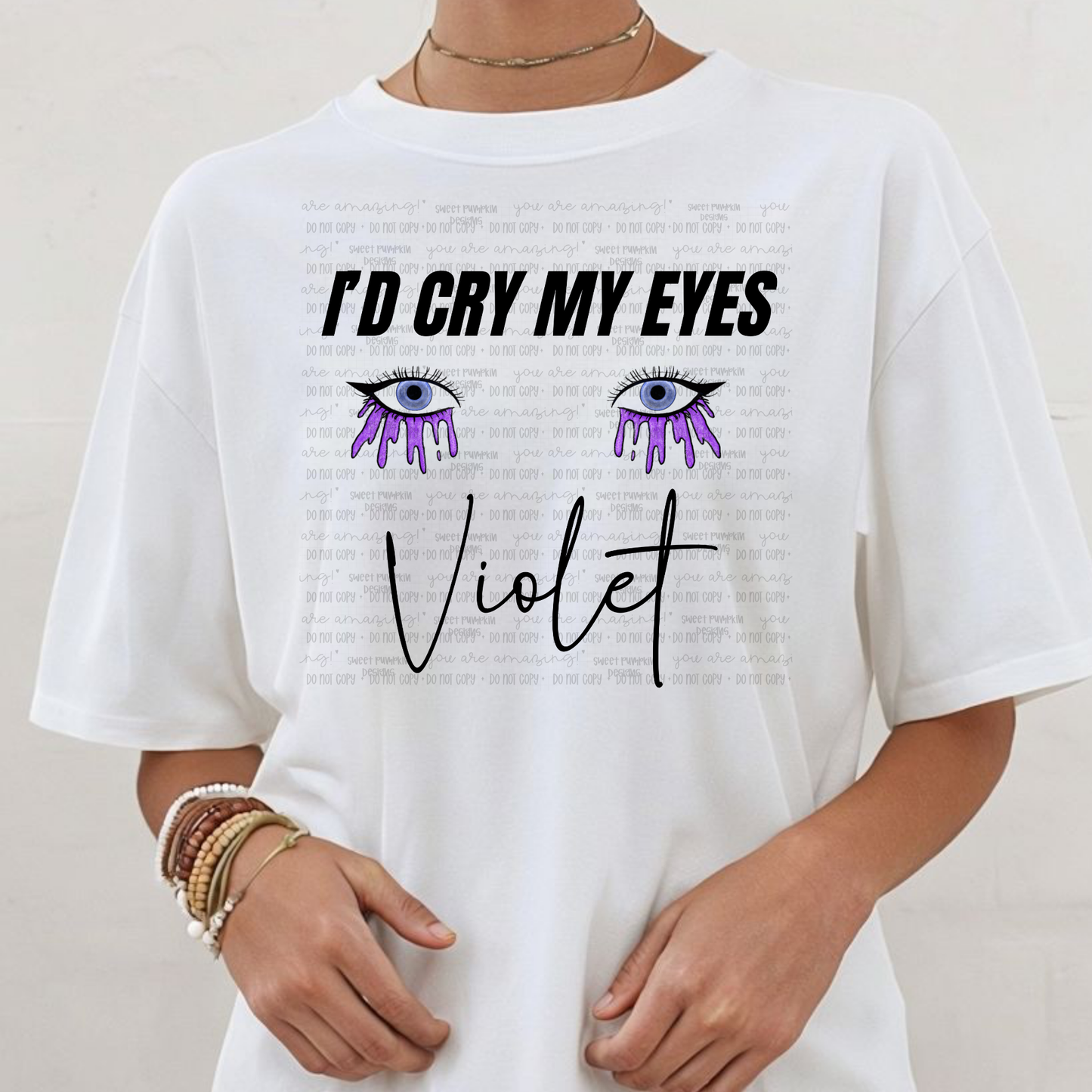 CRY MY EYES VIOLET SHIRT
