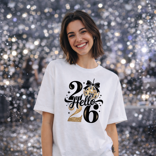 Hello 2026 Shirt | New Year’s Eve Comfort Colors T-Shirt | NYE Outfit Tee | New Year Gift for Her