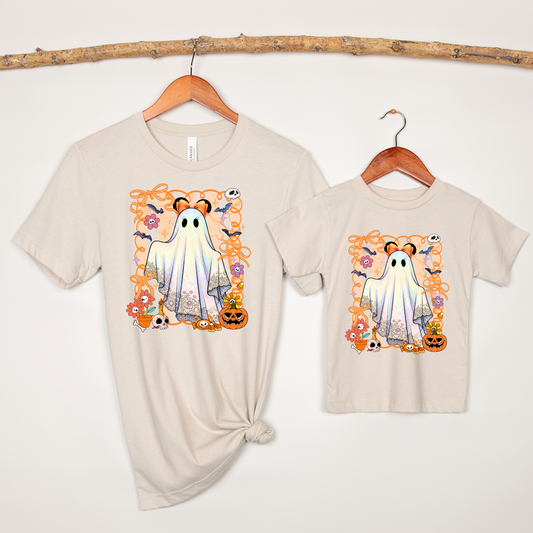 Magical Halloween Trip -Preppy Girl Mouse Ghost Shirts Kids and Adults