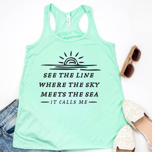 IT CALLS ME Tank Top | Magical Park Day Racerback Tank for Women | Lightweight Next Level Tank