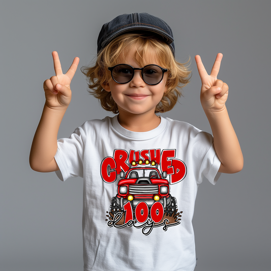 CRUSHED 100 DAYS OF SCHOOL MONSTER TRUCK SHIRT