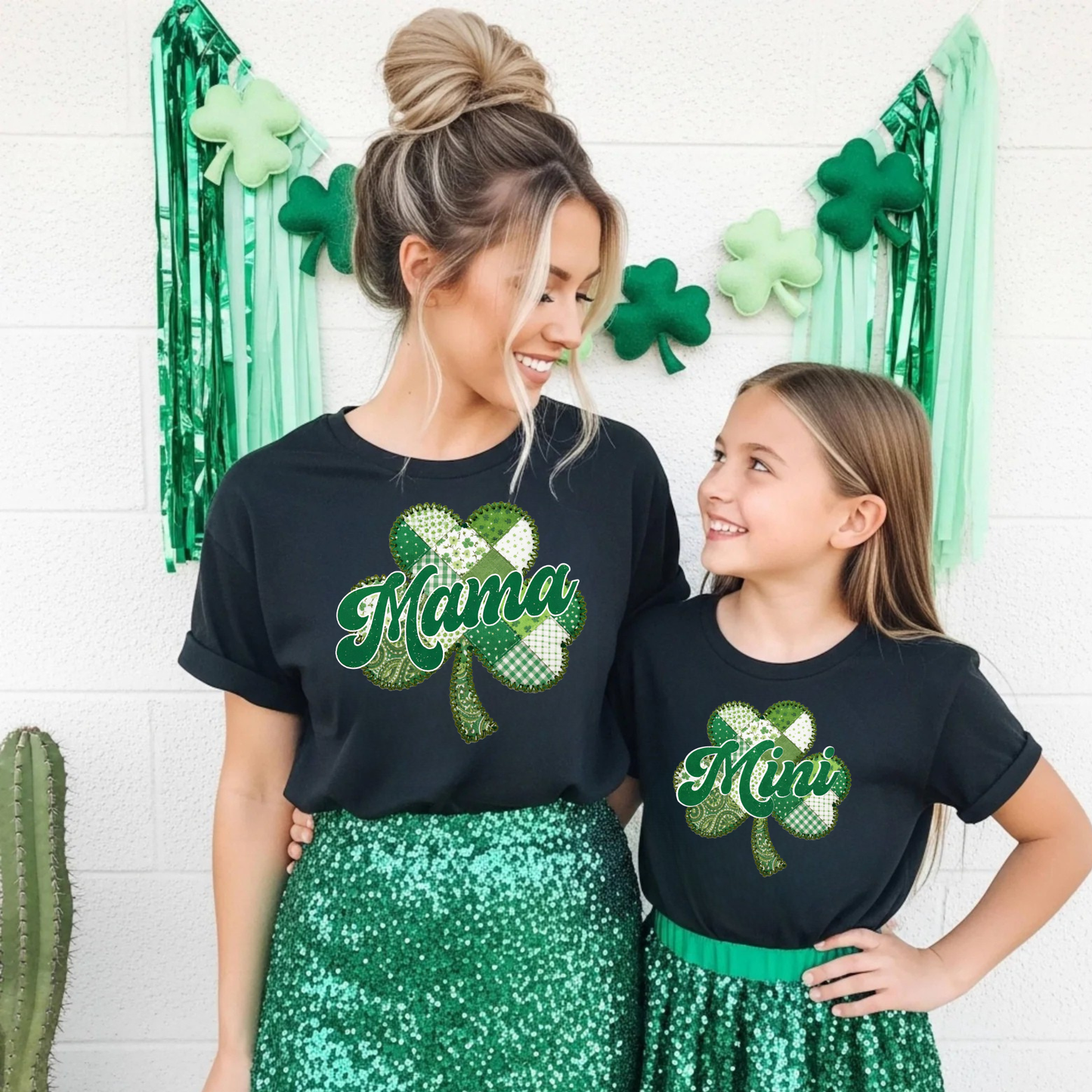 Shamrock Mama Lucky Mini Matching Shirts | St. Patrick’s Day Mom and Daughter Outfit | Cute Mommy and Me Holiday Shirts