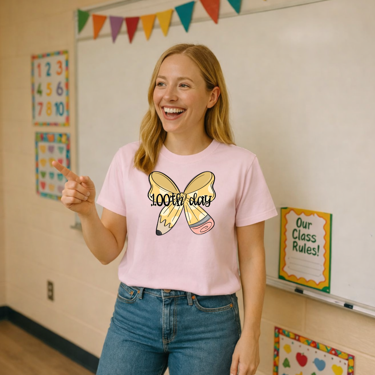 100 Days of School Teacher Shirt | Bella Canvas Unisex Tee | Comfy Classroom Shirt