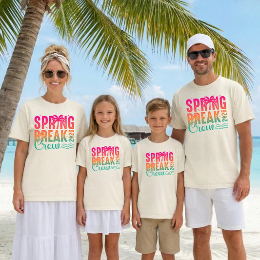 Spring Break Squad | Family Spring Break 2026 Shirts | Matching Beach Vacation Tees for Moms, Dads & Kids