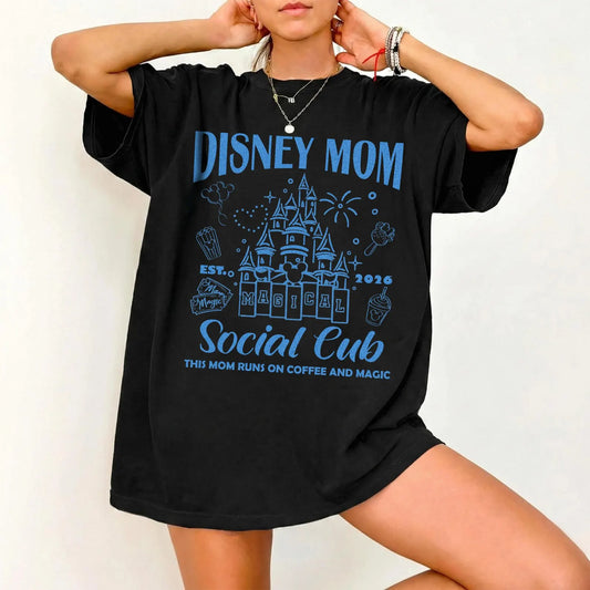 Dis Mom Social Club a | Magical Theme Park Shirt & Tank | Adult Comfort Colors Tee