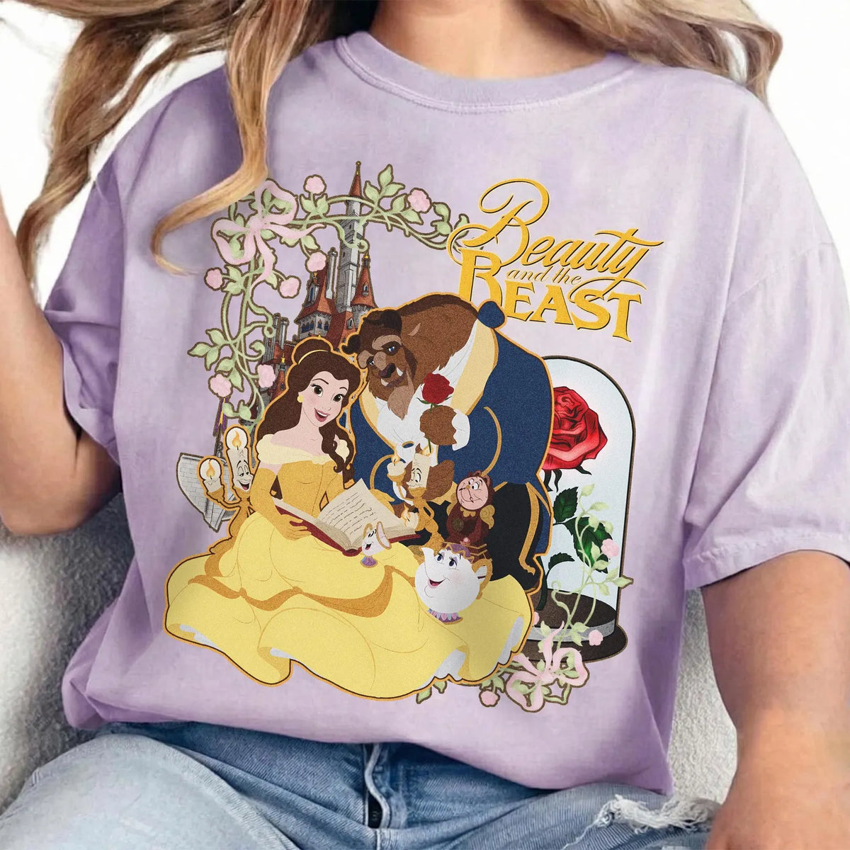 Beast & Belle Comfort Colors T-Shirt for Women | Princess Inspired Park Day Shirt | Magical Vacation Gift