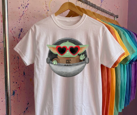 ALGOATM THE CHILD Graphic T-Shirt for Women | Cozy Park Day Shirt | Gift for Her