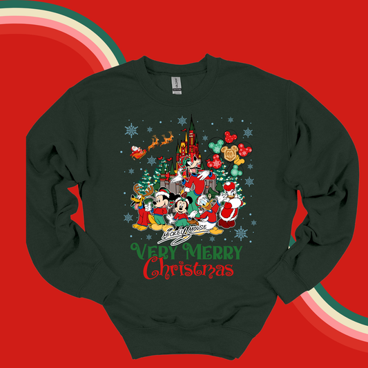 Merry Christmas Party Crewneck Sweatshirt for Kids and Adults
