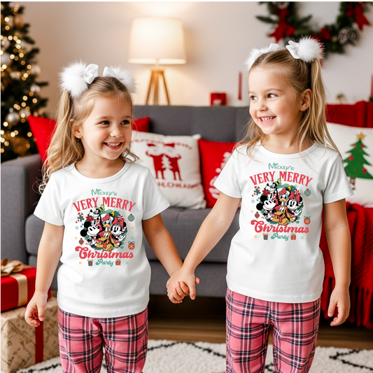 MICKEY’S CHRISTMAS PARTY Magical Theme Park Christmas Kids Shirt | Toddler & Youth Sizes