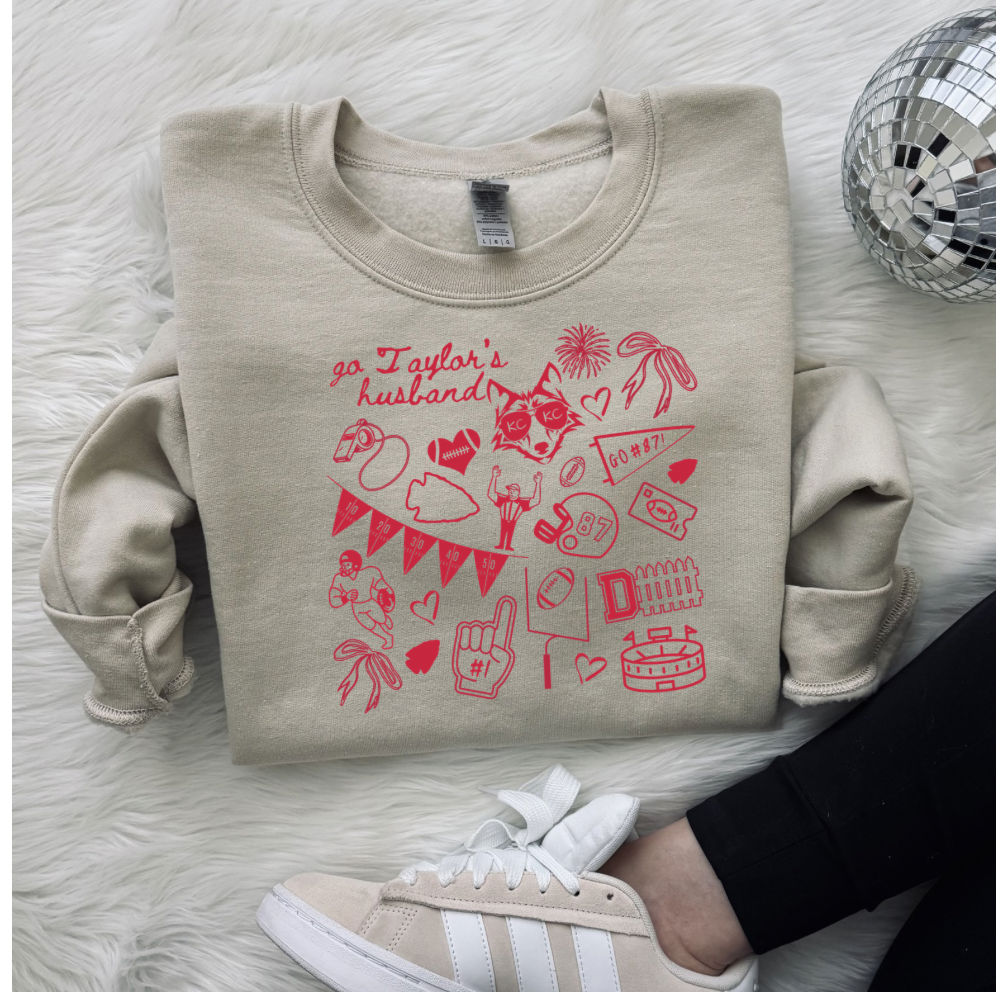 GO TAY’S HUSBAND FOOTBALL CREWNECK SWEATSHIRT