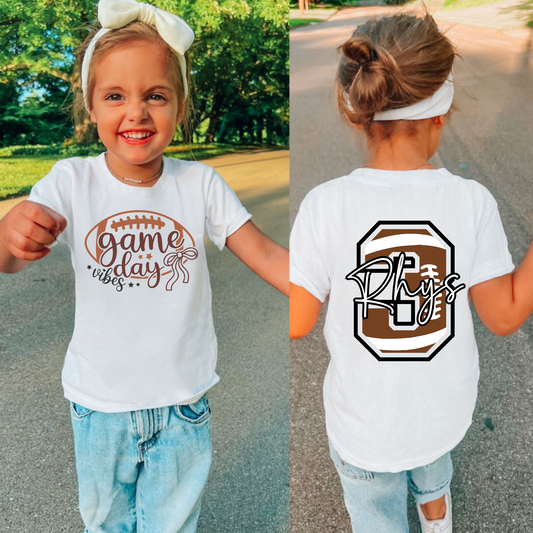 Custom Football Sister Shirt for Kids
