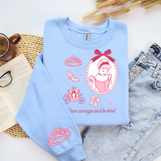 PRINCESS CINDY SWEATSHIRT with  BOW Sleeve AccentS