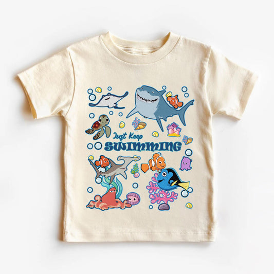 Just Keep Swimming TSHIRT OR TANK - ADULTS & KIDS 90’S SUMMER COLLECTION