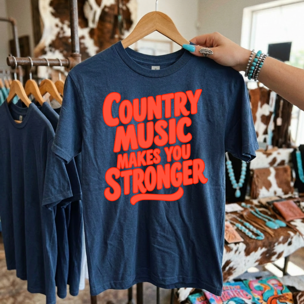 Country Music Makes You Stronger Graphic Shirt