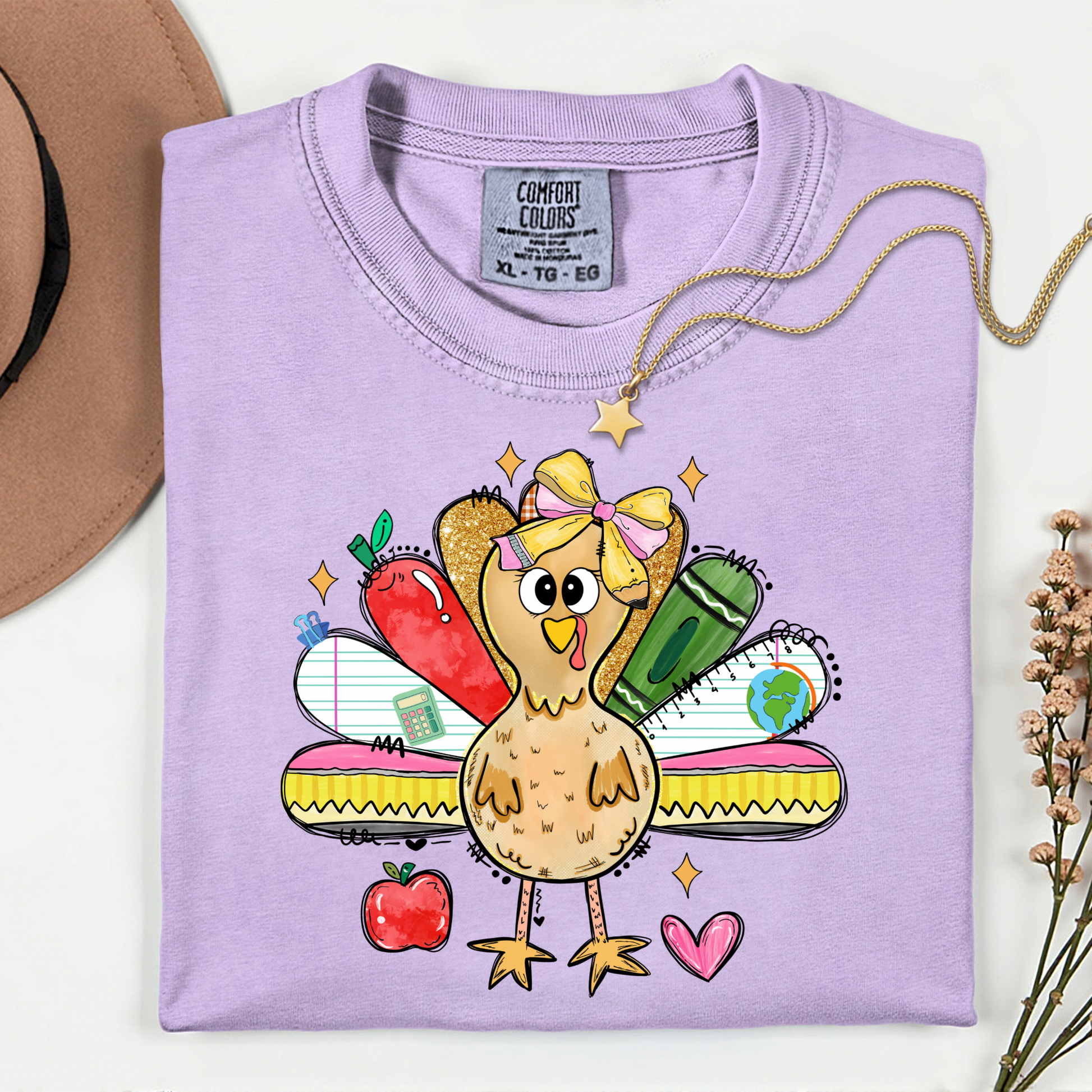 Teacher turkey graphic tee classroom Thanksgiving teacher gift