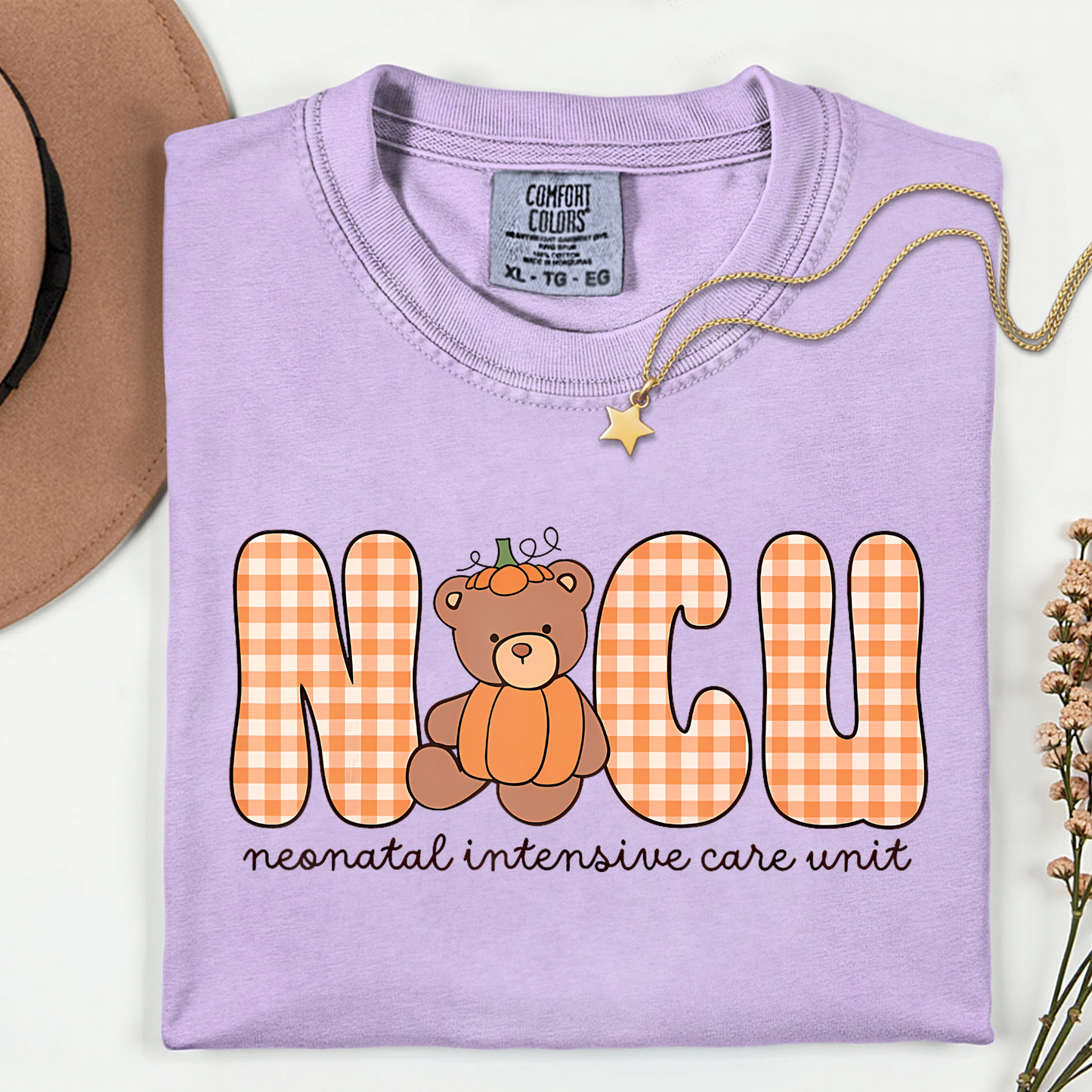 Pumpkin NICU Nurse Thanksgiving Shirt • Comfort Colors 1717 • Fall Nurse Tee • Thankful Nurse Shirt • NICU Nurse Gift • Cozy Neutral Thanksgiving Outfit