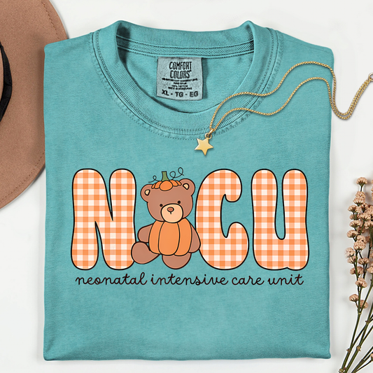 Pumpkin NICU Nurse Thanksgiving Shirt • Comfort Colors 1717 • Fall Nurse Tee • Thankful Nurse Shirt • NICU Nurse Gift • Cozy Neutral Thanksgiving Outfit